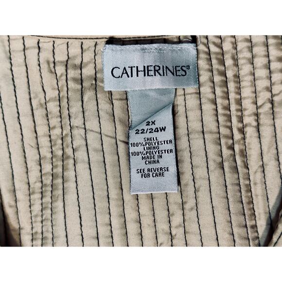 Catherines Reversible Quilted Jacket Animal Print / Neutral Women’s Plus Size 2X - Picture 5 of 5